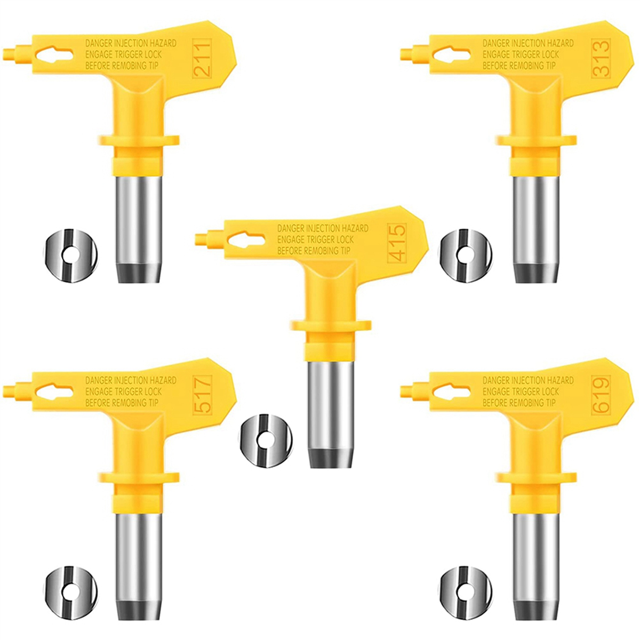10Pcs Reversible Airless Spray Tips Airless Paint Spray Tips Sprayer Nozzle Spraying Machine Parts(211 313 415 517 619)