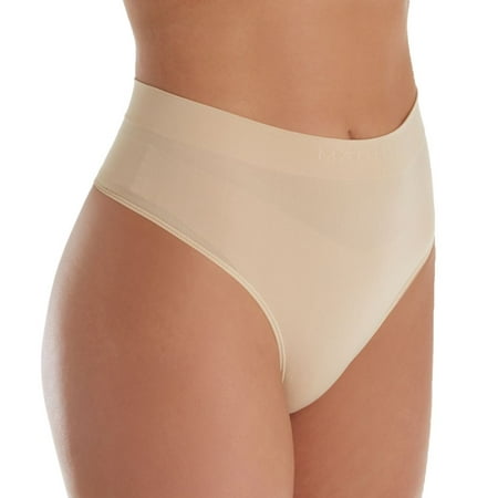 

Women s Magic Bodyfashion 40CT Seamless Comfort Shaping Thong (Latte S)