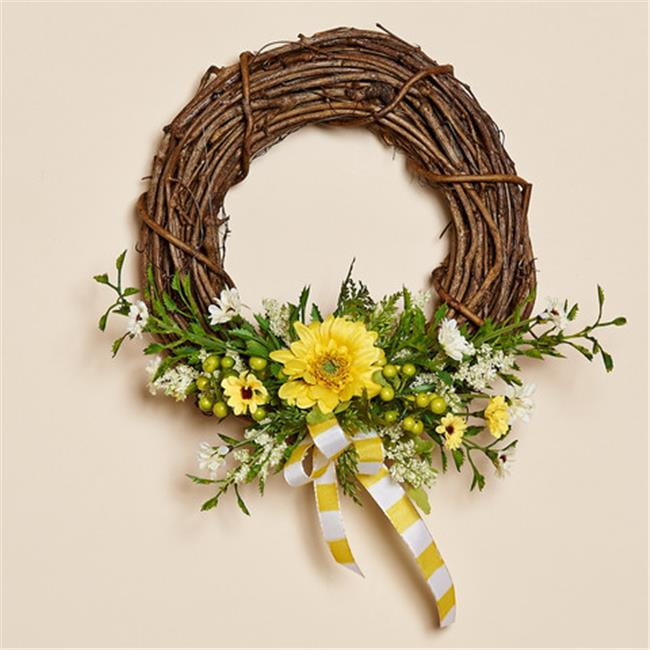 Harvest of Barnstable SGW8 Grapevine Wreath with Silk Flowers 8 inch