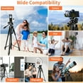 thumbnail image 3 of 64" Camera Tripod, BUSATIA Camera Tripod Stand for Tablet Cameras,Travel Tripods Compatible with iPad iPhone DSLR SLR Projector,Tripods Stand with Remote/Travel Bag /2 IN 1 Holder Mount, 3 of 8