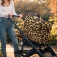 thumbnail image 4 of Renewold Brown Leopard Print Car Seat Covers, Baby Car Canopy Shopping Cart Cover Scarf Lightweight Stroller Cover, Women Mother Nursing Breastfeeding Covers, 4 of 5