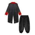 thumbnail image 6 of iiniim Medieval Boys Steampunk Tailcoat Vintage Prince Jacket Frock Coat with Pants Black 12, 6 of 7