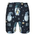 thumbnail image 3 of Balery Gnome and Snowflakes Traje de Baño Estilo Hawaiano para Hombre, Shorts de Secado Rápido con Bolsillos-Small, 3 of 6