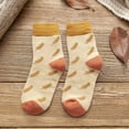 thumbnail image 4 of JeashCHAT Winter Women Coral Fleece Socks Middle Tube Retro Stocking, 4 of 5