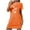 Orange, variant on Wancir Women's Plus Size Sleepshirt Short Sleeve Round Neck with Chest Print for Nightwear