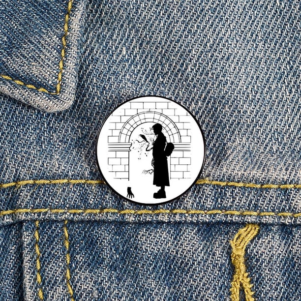 Wednesday Pin Metal Cartoon Horror Wednesday Brooch For Boys Girls And Women