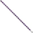 thumbnail image 2 of Sterling Silver Rhodium-Plated Amethyst Bracelet (7 X 5) Made In India qx814am, 2 of 5