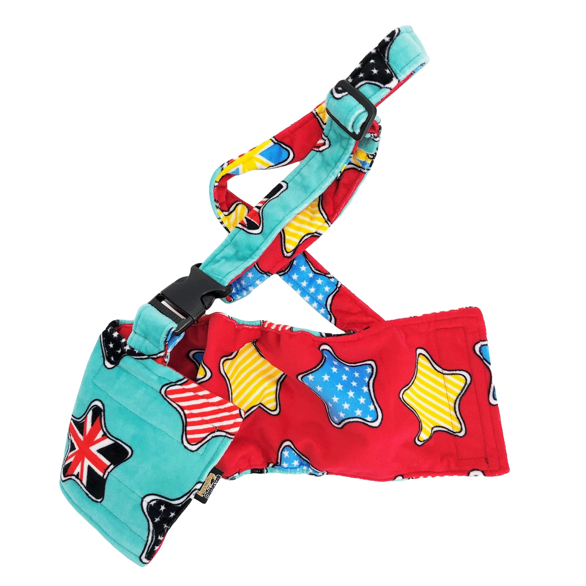 male dog wrap with suspenders