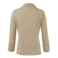 thumbnail image 3 of Doublju Women's Casual One Button Blazer with Shirring Long Sleeve, 3 of 4