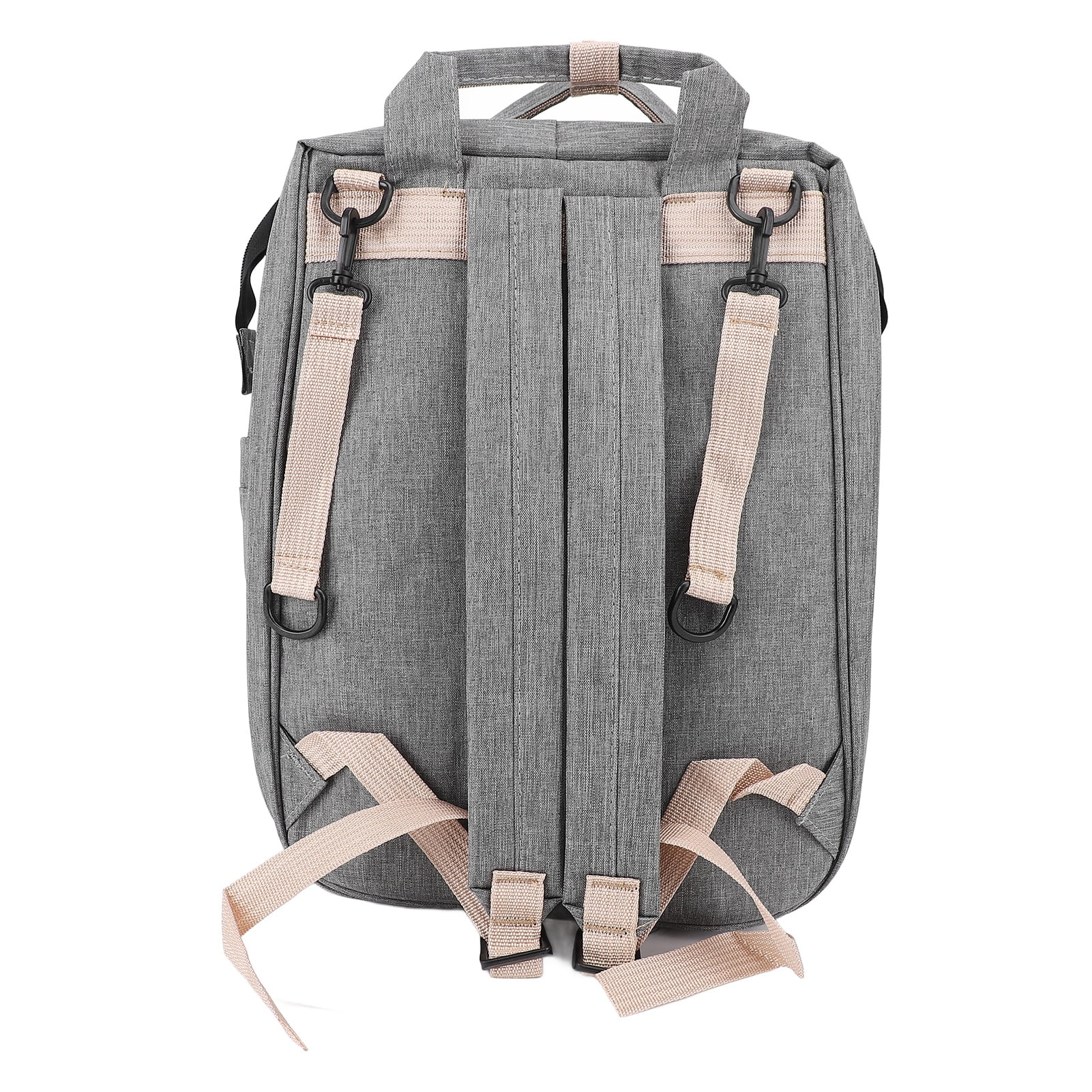 Diaper Bag, Easy To Wash Multifunction Collapsible Spacious Main Compartment Portable Baby Diaper Bag with USB Data Cable for Nursing Bottle Gray
