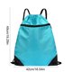 thumbnail image 3 of Mochila con Cordón Ajustable - Tejido Cuadriculado Repelente Al Agua, 42X49Cm, Bolsa Deportiva de Gran Capacidad, Bolsillo con Cremallera, Estilo Casual Unisex, Azul Celeste, 3 of 6