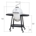 thumbnail image 4 of SUNJOY 20 inch Charcoal Grill, Egg-shaped Outdoor Grill with Pizza Stone, Ultimate BBQ Grill and Smoker with Wheels, White, 4 of 13