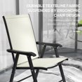 thumbnail image 4 of Outsunny 4-Piece Folding Dining Chair Set for Relaxing on Patio, Beige, 4 of 10