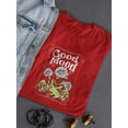thumbnail image 3 of Good Mood Daisies W Froggie T-Shirt Women -Image by Shutterstock, Female 3X-Large, 3 of 4