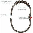 thumbnail image 2 of AmazerBath Shower Curtain Rings, Bronze Shower Curtain Hooks Rust Proof Metal Shower Rings for Curtain Shower Rod Bathroom, Set of 12, 2 of 7