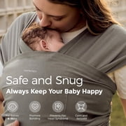 Momcozy Baby Wrap Carrier, Easy to Wear Infant Carrier, Lightweight Adjustable Hands Free Baby Carrier for Newborn to Toddler 8-35 lbs