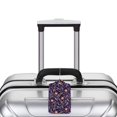 thumbnail image 5 of Sikiie Lavender Flowers Luggage Tag for Suitcase Leather Baggage Tag with Stainless Steel Loop Privacy Cover for Women Men Girls-1, 5 of 5