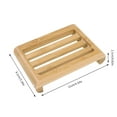 thumbnail image 2 of Wooden Soap Holder, Bamboo Soap Dish for Shower, Bathroom Soap Case with Drainage, Hand Craft Case Holders, Drain Box Bar Soap Holder Tray, 2 of 9