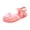 Orange, variant on Ruyang Toddler Girls Closed Toe Jelly Sandals Water-Resistant Fisherman Sandals Summer Shinny Non-Slip Beach Flats