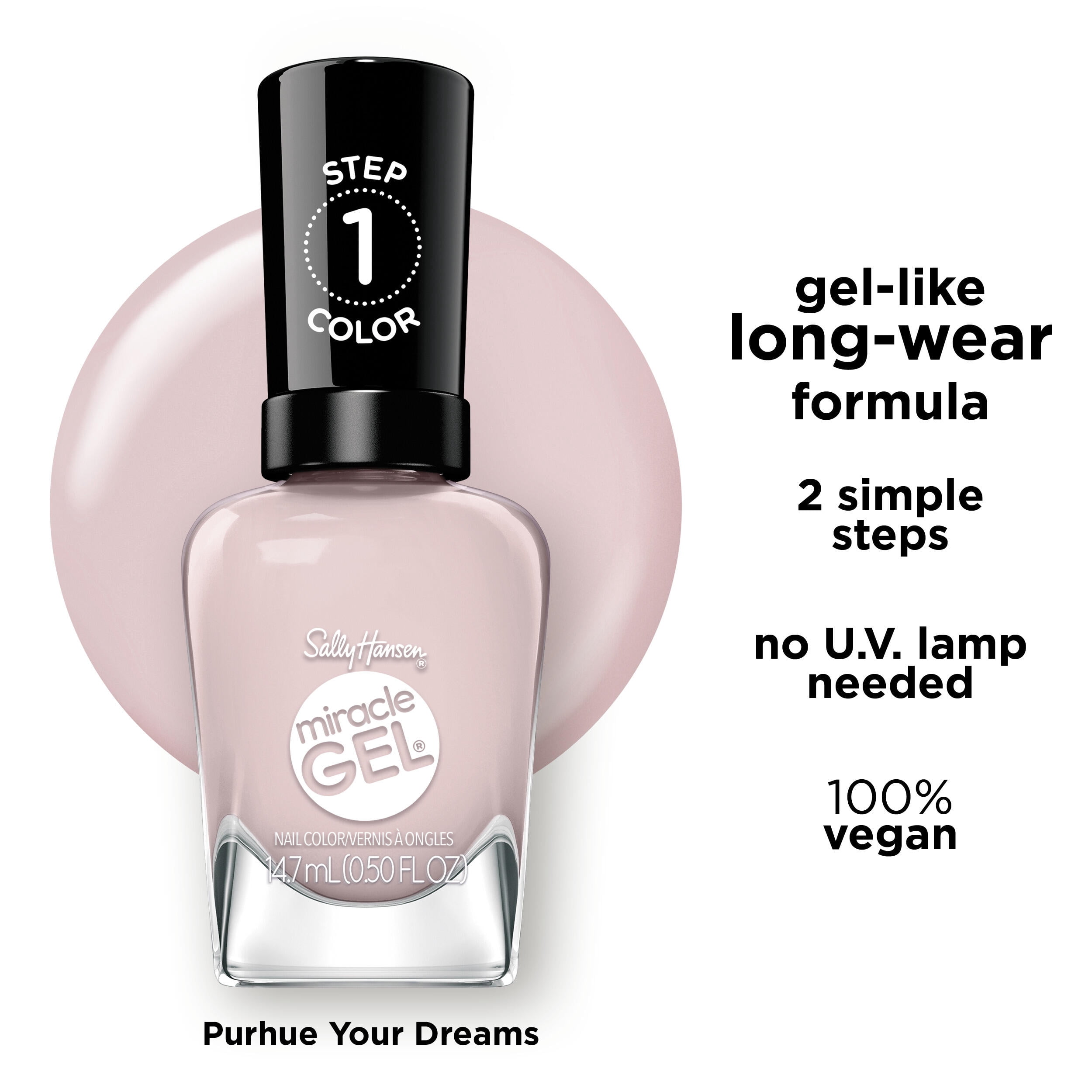 Sally Hansen Miracle Gel Nail Polish, Purhue Your Dreams, 14.7ml