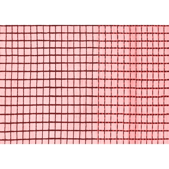 Ahgly Company Machine Washable Indoor Rectangle Solid Red Modern Area Rugs, 5' x 7'