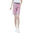 thumbnail image 2 of TrendOFT Tencel Shorts for Women Thin Bermuda Summer Fashion Loose Casual Straight Wide Leg Pink 29, 2 of 7