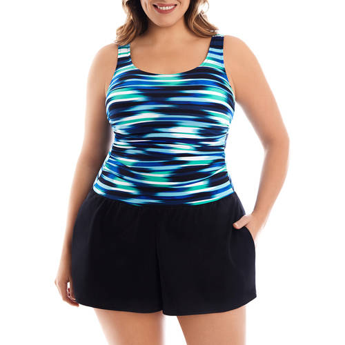 women's plus size swim shorts walmart
