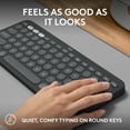 thumbnail image 6 of Logitech Pebble Keys 2 K380s, Multi-Device Bluetooth Wireless Keyboard with Customizable Shortcuts, Slim and Portable, Tonal Graphite, 6 of 15