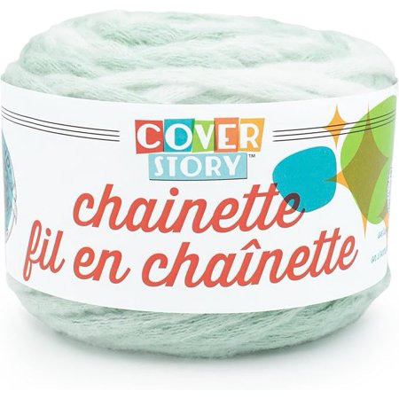 Lion Brand Yarn Cover Story Chainette, Blanket Yarn, Mint, 1 Pack