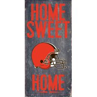 Cleveland Browns Wood Sign - Home Sweet Home 6"x12" by Fan Creations
