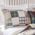 thumbnail image 4 of Greenland Home Fashions Oxford Cotton Bedspread Set, Reversibe, Jumbo Sized, 3-Piece Queen, Taupe, 4 of 9