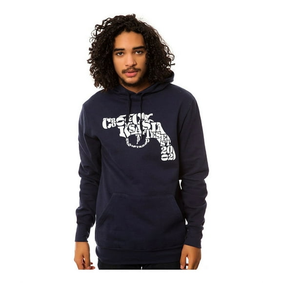 Crooks & Castles Mens The Snub Text Hoodie Sweatshirt, Blue, X-Large