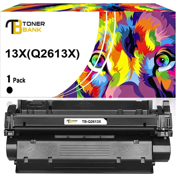 Toner Bank Compatible Toner for HP 13X Q2613X LaserJet 1300 1300n 1300xi Printer Replacement Toner Ink (Black, 1-Pack)