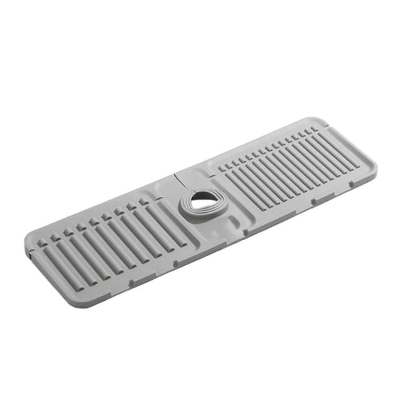 YSABOXS Silicone Faucet Splash Guard,Sink Draining Pad Behind Faucet,Bathroom Faucet Water Catcher Mat,Faucet Handle Drip Catcher Tray for Kitchen, Bathroom S6V2