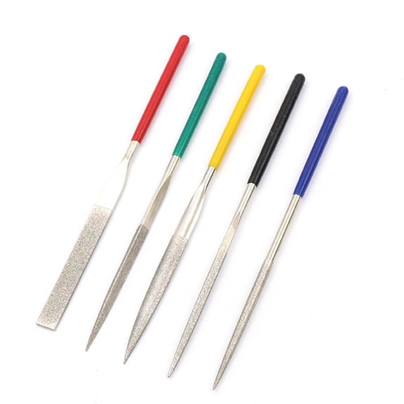5pcs 100mm/180mm Diamond Needle File set Assorted File Mini Rasp Repair Tool Wood Mold Metal Ceramic Grinding Hand File Tools - 100MM