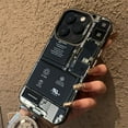 thumbnail image 3 of Creative Circuit Board Pattern Electroplate Silver IMD Case For iPhone 15 14 16 Pro Max 11 12 13 7 8 Plus X XR Shockproof Cover tzw, 3 of 7
