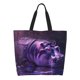 thumbnail image 1 of Balery Purple Hippo In Water Bolsa Tote Estilo Estético con Cremalleras, Bolsa de Hombro, Bolsa de Compras Grande y Plegable, 1 of 8