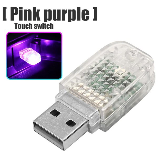 Mini luz LED USB para coche, iluminación de ambiente Interior, PC, carga de energía móvil, Lámpara decorativa colorida, accesorio para coche