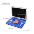 thumbnail image 5 of Rotatable Screen Multi Media DVD 14 inch Portable DVD Player for Game TV Function Support MP3 MP4 VCD CD Player for Home and Car ,Multi-Transmission, 5 of 6