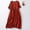 Red, variant on GaThRRgYP Chic Mini Dress for Women Party,Ladies' Loose Casual Solid Color Linen Embroidered Short Sleeved Round Neck Dress Red M