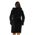 thumbnail image 4 of Just Love Women's Hooded Velour Robe with Lined Hood and Pockets (Black, 3X), 4 of 4
