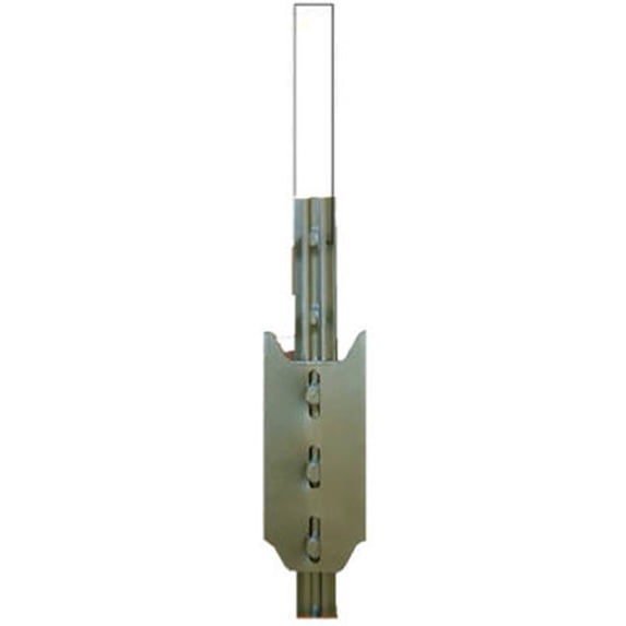 W Silver TG133100001UW 120 x 2 x 2 in. Studded T-Style Fence Post Rail Steel - Green, Pack of 5