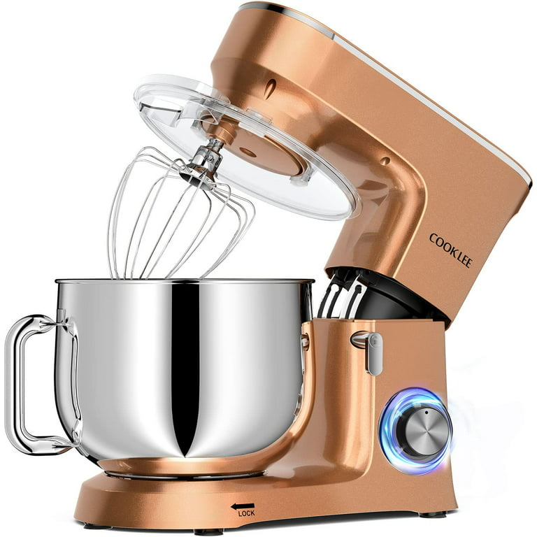 COOKLEE Stand Mixer, 9.5 Qt. 660W 10-Speed for Most Home Cooks, SM-1551,  Champagne