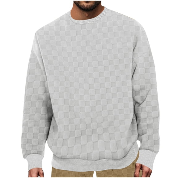 GigrtiJin Men's Crewneck Sweatshirts Long Sleeve Casual Relaxed Pullover Shirt Fashion Lightweight Comfy Tops