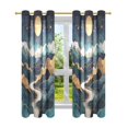 thumbnail image 7 of Yayeee Window Curtains Set of 2 for Living Room Light Filtering 63"x52", Green Mountains, 7 of 7