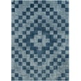 thumbnail image 2 of Well Woven Bernet Blue Tribal Diamond Medallion Soft High-Lo Pile Area Rug 8x10 (7'10" x 9'10"), 2 of 8