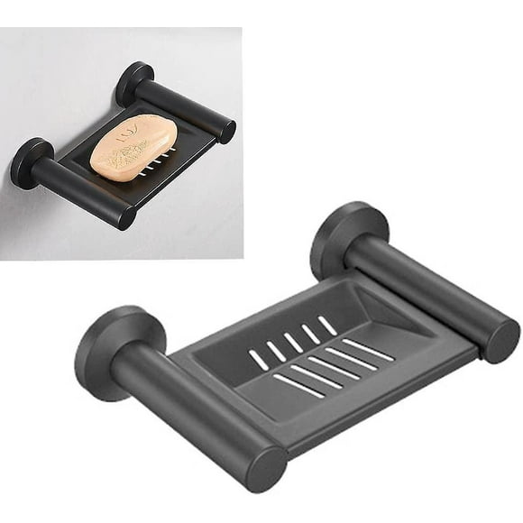 Rolled 304 Stainless Steel Soap Dish with Drip for Kitchen Bathroom Shower