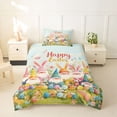 thumbnail image 2 of Erosebridal Colorful Rabbits Flowers Eggs Twin Bedding For Kids,Happy Easter Duvet Cover Set For Boys Girls,2pcs,No Comforter,Super Cozy Room Decor, 2 of 6