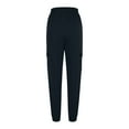 thumbnail image 6 of ClodeEU Womens Cargo Sweatpants, Drawstring Elastic Waisted with Pockets,Fall Fashion Sweatpants Navy,Womens Plus XXL, 6 of 6