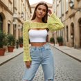 thumbnail image 2 of Women’s Cropped Knit Shrug Top Lightweight Bell Sleeve Summer Cover-Up, Soft Breathable Cropped Cardigan Shrug for Casual & Beach, Cropped Shrug Women, 2 of 11